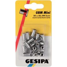 Gesipa – Tuerca ciega M4 medio Mini-Pack – Aleación de magnesio de aluminio