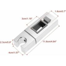 Soporte De Riel Deslizante Rectangular/cuadrado Reemplazable De 15x30 Mm Para Ducha, Soporte Para Ducha De Mano De Abs Cromado, Soporte Para Cabezal 