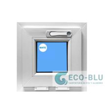 Ventana Pvc 400x400 Blanca Oscilante Vidrio Mate