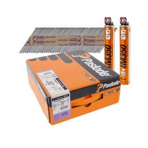 Paslode - Im350+ Nails & Fuel Cells Trade Pack Ring Shank Galvanised + - 3.1 X 63/2cfc