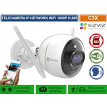 Ezviz C3x Telecamera Ip Network Wifi 1080p Intelligenza Artificiale Visione Notturna A Colori Audio Bidirezionale Registra Su Sd Card Ip67