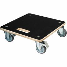 Carro Nature De Madera Negra 38 X 38 Cm Capacidad 250 Kg