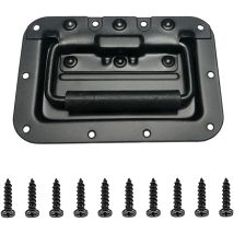 Maniglia pieghevole nera in ferro – 162 x 107 mm – 1 pezzo – 10 viti di montaggio