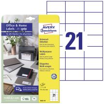 Avery-zweckform 3652-10 Etiquette Universelles 70 X 42.3 Mm Papier Blanc 210 Pc(s) Fixation Permanente Imprimante À Jet