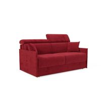 Miryam Schlafsofa Mit Matratze Mit Verstellbaren Kopfstützen Aus Weichem, Fleckenabweisendem Stoff T31 189 Cm Rot