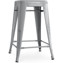 Sgabello Da Bar - Design Industriale - 60cm - Nuova Edizione - Stylix Grigio Chiaro