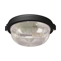 Lámpara De Techo Hermética 10w E27 Ip65 Redonda Negra Salto Ideus 04316