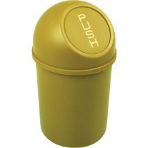 Cubo de basura amarillo de 6 litros – Polipropileno – Trampilla de cierre automático – Dimensiones: 375 mm altura, 216 mm ancho, 216 mm profundidad