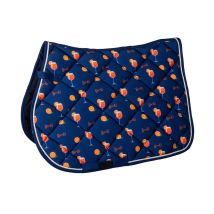 Dressage Pony, Blu E Arancio: Sottosella Inglese Modello Splash Fantasia Spritz Da Dressage O Rettangolare