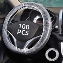 100 Fundas Universales Transparentes Para Volante, De Plástico Elástico, Impermeables, Accesorios Para Interior De Coche.