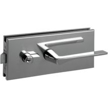 Metalux Glastürschloss Mit Quadratischem Griff Und Rechteckiger Platte 77x185 Mm - Nm90451000