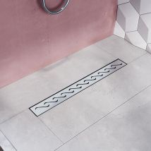 Sirhona - Canaletta Per Doccia In Acciaio Inox 800mm, Scarico Per Doccia, Canalina Terra Da Bagno, Sifone Pavimento Colino E Tappo Antiodore - Varie 