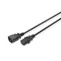 Assmann - Digitus Kaltgeräte, Strom Kabel [1x Kaltgeräte-stecker C14 - 1x Kaltgeräte-buchse C13] 1.80 M Schwar