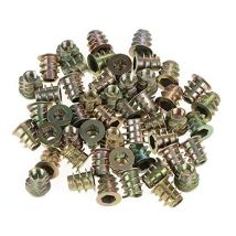 50 Tuercas Roscadas M510 Mm De Aleación De Zinc Hexagonales Para Muebles De Madera