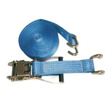 Sangle D'Arrimage Polyester À Cliquet Et À Crochet Double Coloris Bleu Largeur 50 Mm Longueur 9 M - Norditec Lecuyer