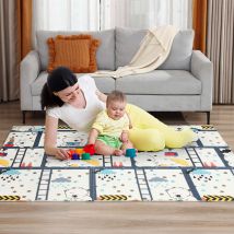Baby Vivo - Tapis De Jeu Pour Enfants Double Face Avec Des Forêt 200 X 180 Cm - Ours