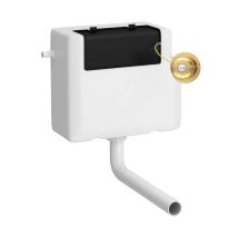 The Bath Co - Nuie Concealed Cistern And Brushed Brass Traditional Round Dual Flush Buttons - Xty8t03