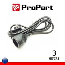 Rallonge Linéaire Schuko16 A 3 Mètres Fiche Schuko 16 A Noire Propart Pepb01s-3-bk
