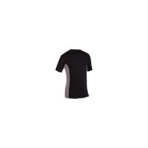 Camiseta funcional 2XL negra y gris claro – Absorción de sudor – Costuras dobles – Diseño con ranuras laterales