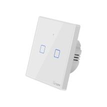 WLAN-Wandschalter T2EU2C – Touch- und Sprachsteuerung – Timer & Zeitplan – Kompatibel mit Alexa und Google Assistant