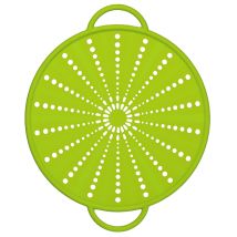 514557 - Coperchio Antischizzi 5 In 1 In Silicone/inox, 26 Cm, Colore: Verde - Emsa