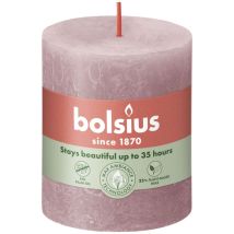 Bolsius Stumpenkerze rosa – Höhe 8 cm – Durchmesser 6,8 cm – Brenndauer 35 Stunden – 1 Stück