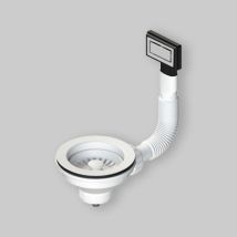 Piletta Per Lavelli Con Troppopieno E Tappo Cestello Bianco Ø 114 Mm