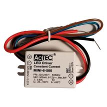 Mini Led Driver Ip65 Corrente Costante 500ma 6v-12vdc 6w 48x38x21mm