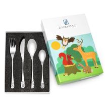 Kinderbesteck Mit Gravurset Waldtiere Größe: 170x180x170x135mm Artikelnummer: Zv6829030