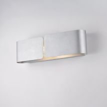 Hug - Wandleuchte Mit Lasergeschnittenem Diffusor Aus Weiß Lackiertem Eisen Mit Antikem Silberdekor, 2 Lichter .45 - P.10 - Bl316-ap2-arg