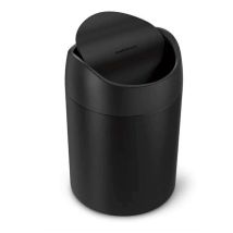 Simplehuman - Papelera De Escritorio, 1,5 L, Negro Mate Cw2100