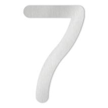 Heibi Metall - Heibi 1x Max Hausnummer/buchstabe Zur Wahl Edelstahl 10/16 Cm 0 1 2 3 4 5 6 7 8 9 A B C D / Ziffer 7