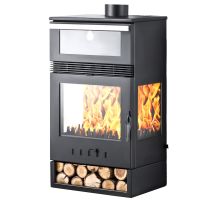 Eider Biomasa Poêle À Bois Avec Four - Takashi Ventilé 3 Vitres - Sortie Ø150 Mm - 15 Kw - 290 M³ - Rendement 85,6 %