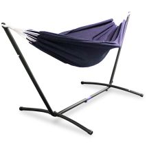 Hängematte Mit Gestell Hängeliege Relaxliege Outdoor Indoor 180x140 Bis 120kg Blau