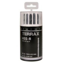 Terrax Workwear - Terrax A205225 Juego De 19 Brocas Din 338 Tipo N Hss Laminadas