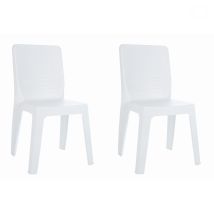 Garbar – Chaise pliante intérieure et extérieure – Set de 2 – Polypropylène – 43x47x88cm – Résistante aux intempéries