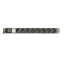 Gembird Eg-pdu-014-c14 Mehrfachsteckdose 8 Steckdosen Schwarz 3m