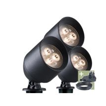 Ludeco - Laros - Strahler - 3er-set - 12 V - 90 Lm - 1 W - Warmweiß