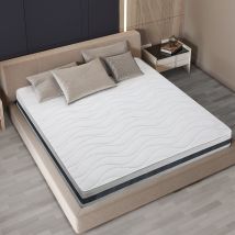 Matelas 90 X 200 En Waterfoam Hypoallergénique Hauteur 16 Cm Rembourrage En Ouate Et Revêtement En Tissu 3d Respirant, Anti-acarien Et Antifongique 