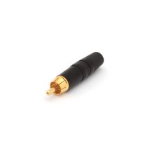 Conector RCA Neutrik NTR-NYS373-0 – Negro – Plástico – Chapado en oro
