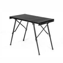 Vickywood Campingtisch Alu Ultralight Schwarz – Höhenverstellbar – Klappbar – Tragetasche inklusive – Max. Belastung 30 kg