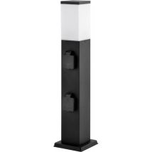 Columna de 4 salidas LED de acero inoxidable IP44 – Iluminación exterior – Base E27 – 220-240 V – 3500 W