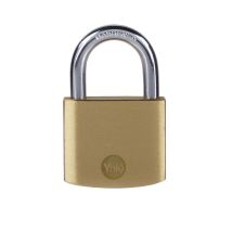 Yale Messing Vorhängeschloss Y110B 40mm gehärteter Stahl Bügel robust und vielseitig ideal für die Sicherung von Gegenständen