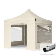 House Of Tents - Toolport 3x3 M Tente Pliante - Alu, Côté Panoramique, Crême