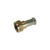 Henco - Conexión Roscada De Latón Multicapa Junta Plana Tuerca Libre - Ø 16 Mm X 1/2' - 26p-16z04