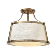 Elstead - Charlotte - 3 Light Semi Flush Deckenleuchte Gebürstetes Karamell, E27