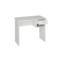Md Block - Escritorio Mate En Acabado Blanco Con Un Cajón. 74 Cm(alto)90 Cm(ancho)50 Cm(fondo)