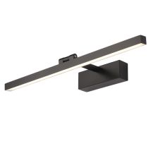 Led Badspiegelleuchte 50cm, 12w, Badwandleuchte 180° Drehbar, Moderne Badspiegelleuchte, Warmweiß 3000k, Schwarz - Rwbadezimmer Wandleuchte