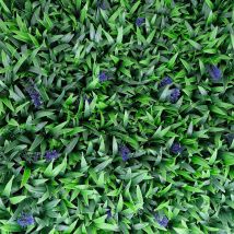Tenax Divy Panel Liriope 100x100 Cm Verde-viola, Pannello Modulare Con Foglie Artificiali 3d Tipo Liriope Per Pareti, Giardini Verticali E Decorazioni
