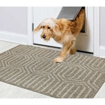 Fuhuida Trading - Brown Entrance Doormats Indoor Rug 50 X 80cm Machine Washable Non-slip Absorbent Waterproof Door Mat For Outdoor, Garden, Hallway